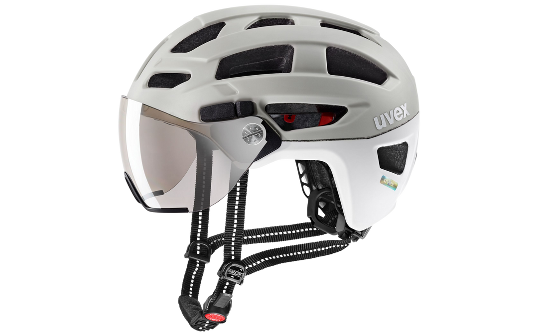 uvex fahrradhelm mit visier Uvex finale visor - Sandweiss