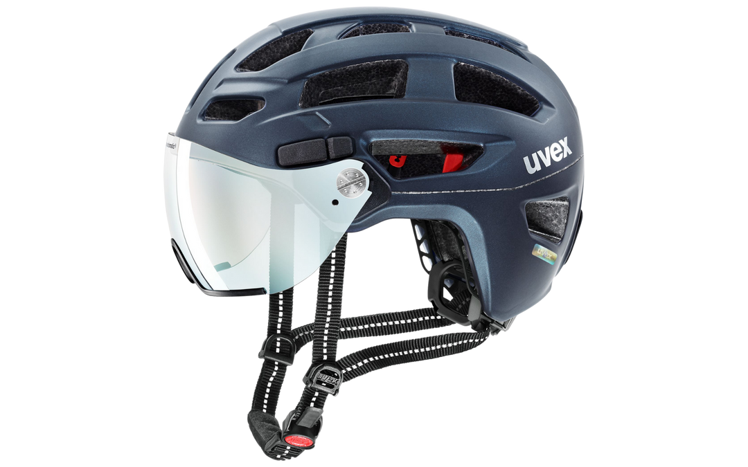 uvex finale fahrradhelm Uvex finale visor v - Blau